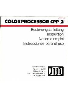 Jobo CPP manual. Camera Instructions.